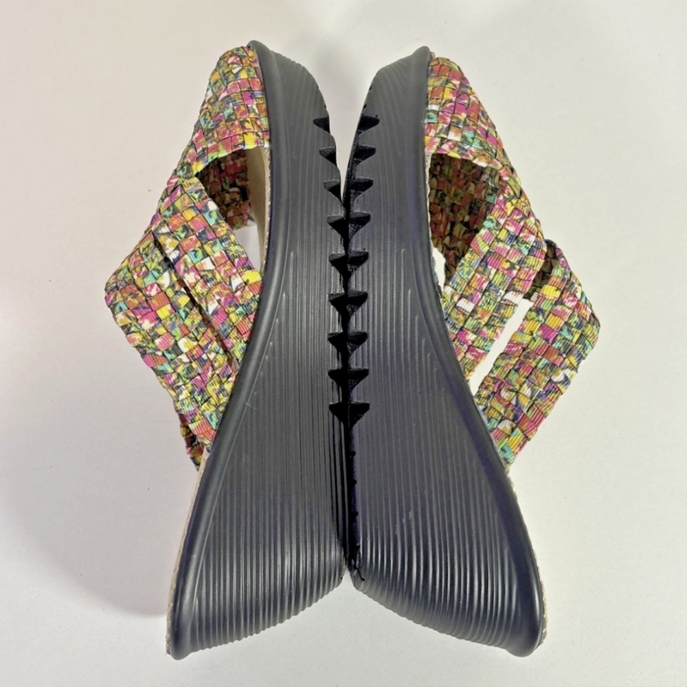 Bernie Mev Multi Color Wedge Sandals Size 9 - Picture 2 of 5